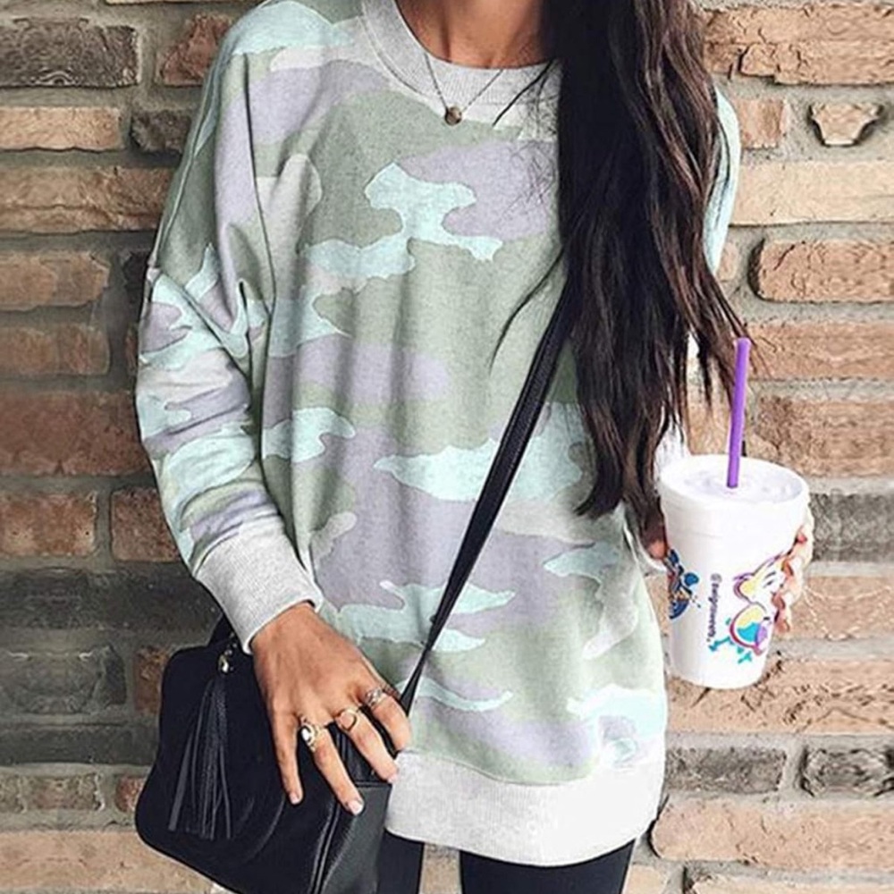 Camo sweatshirt long sleeve - S/M